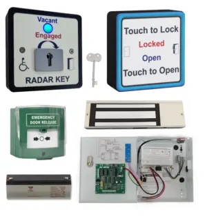 Radar Toilet Door Kit