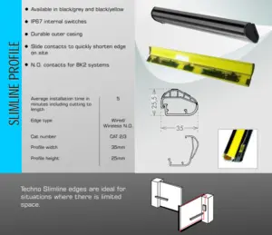 8K2 Slim Line Resistive Safety Edges TECHNO techno data