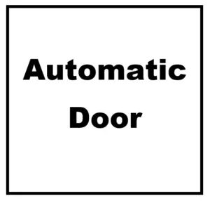 automatic door sticker