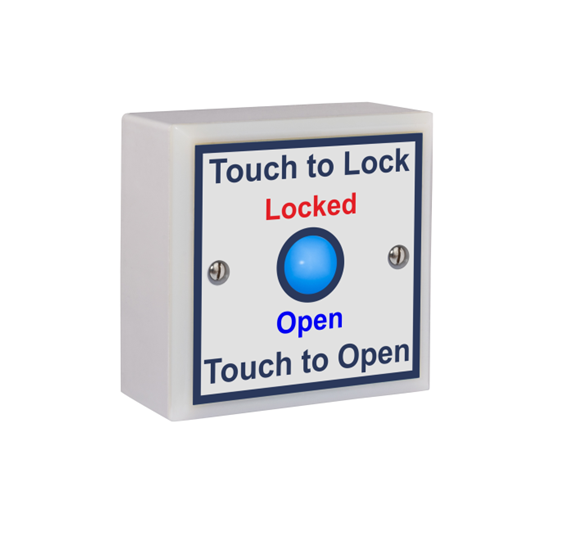 Single gang antimicrobial touch to lock toilet sensor sgwclock