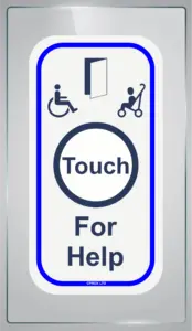 touch for help door sensor. DDA DOORBELL