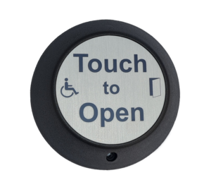 Round Touch To Open Touch Sensor - Hardwired DDA Compliant Faux Stainless