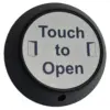 Round hardwired DDA Compliant round stainless push pad