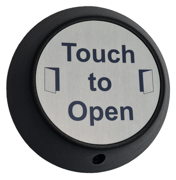 Round touch to open touch sensor - hardwired dda compliant faux stainless