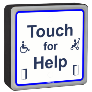Wireless touch for help touch for help square