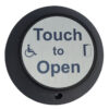 faux stainless push button for automatic doors. round touch to open door touch sensors