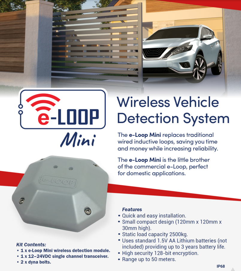 Wireless Vehicle Detection System - AES Domestic Mini E-loop Kit - Quantek