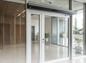 Front entrance automatic door systems