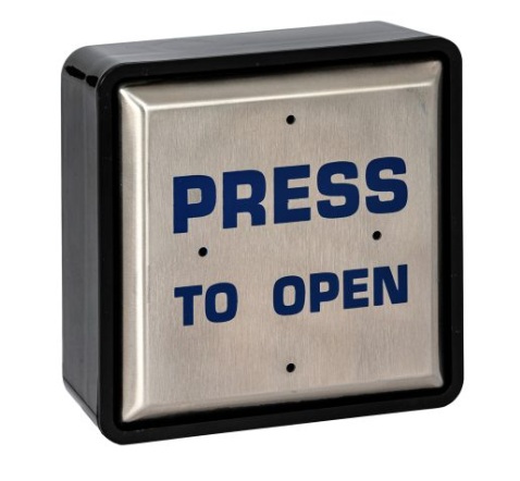 EXI-S4PP/PTO Heavy-Duty Push Plate Switch – Hardwired and Wireless