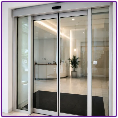 Door Servicing Schedules: How Often Should Access Doors Be Inspected? 1 A modern automatic sliding door for a public building