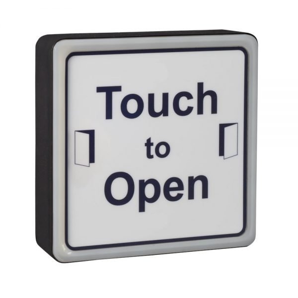 Door activation switch - dda compliant square hardwired acrylic  sqopen / sqopen-nl